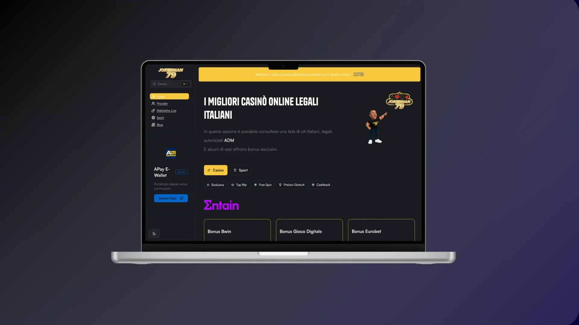 Jokerman79 - Slot Machine Online con 1000+ Giochi